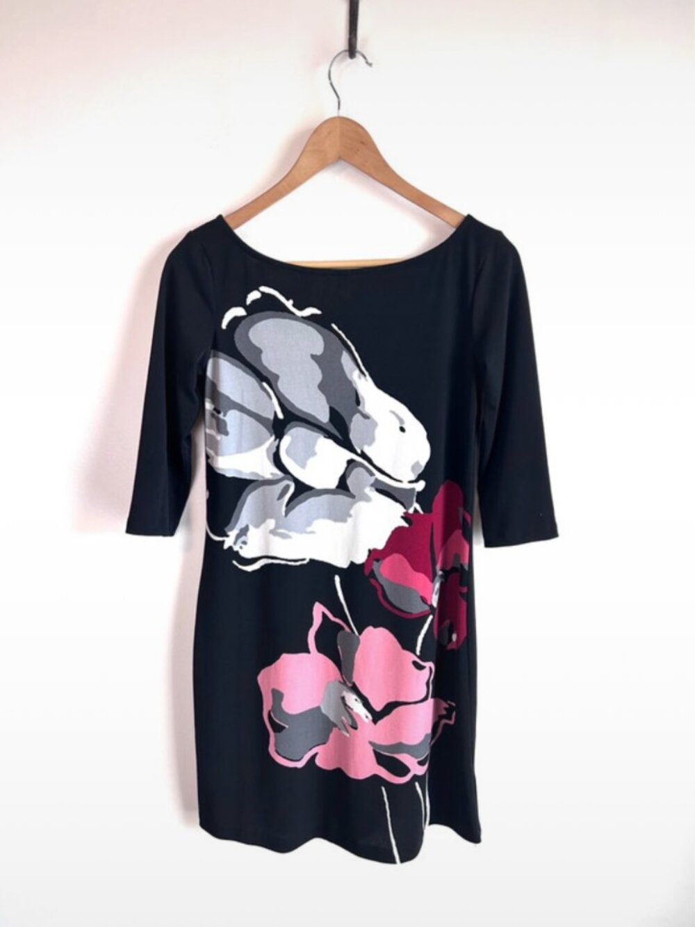 Leota Black‎ Abstract Floral Minidress | Size XS